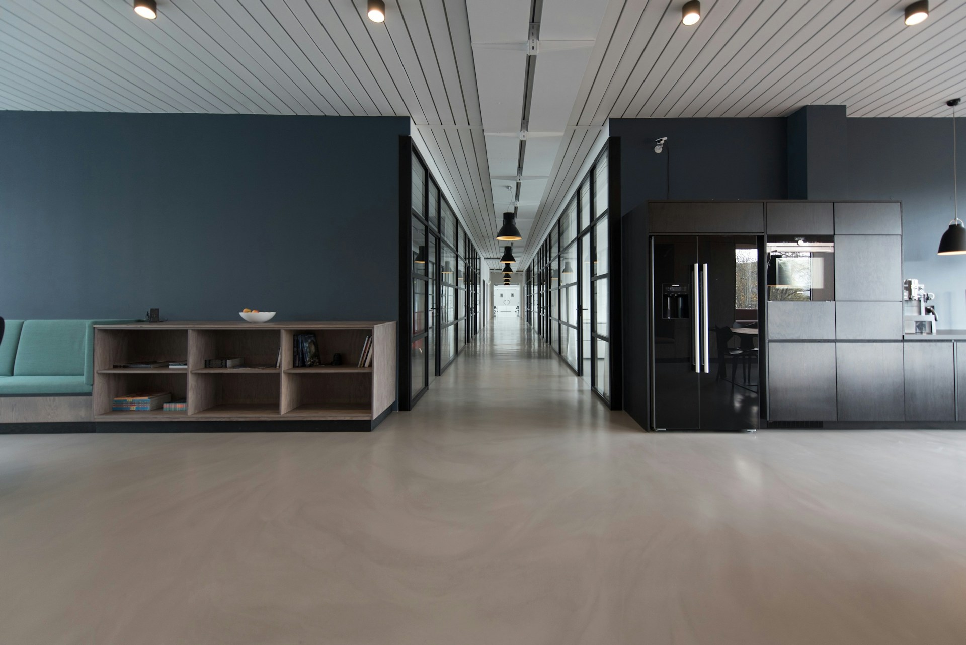 Reception area of the Data Narrative office on Bay Street in Toronto